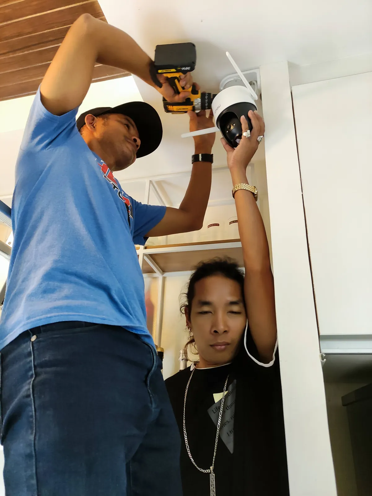 A Powerbyte installation, photographed as the work happened.
