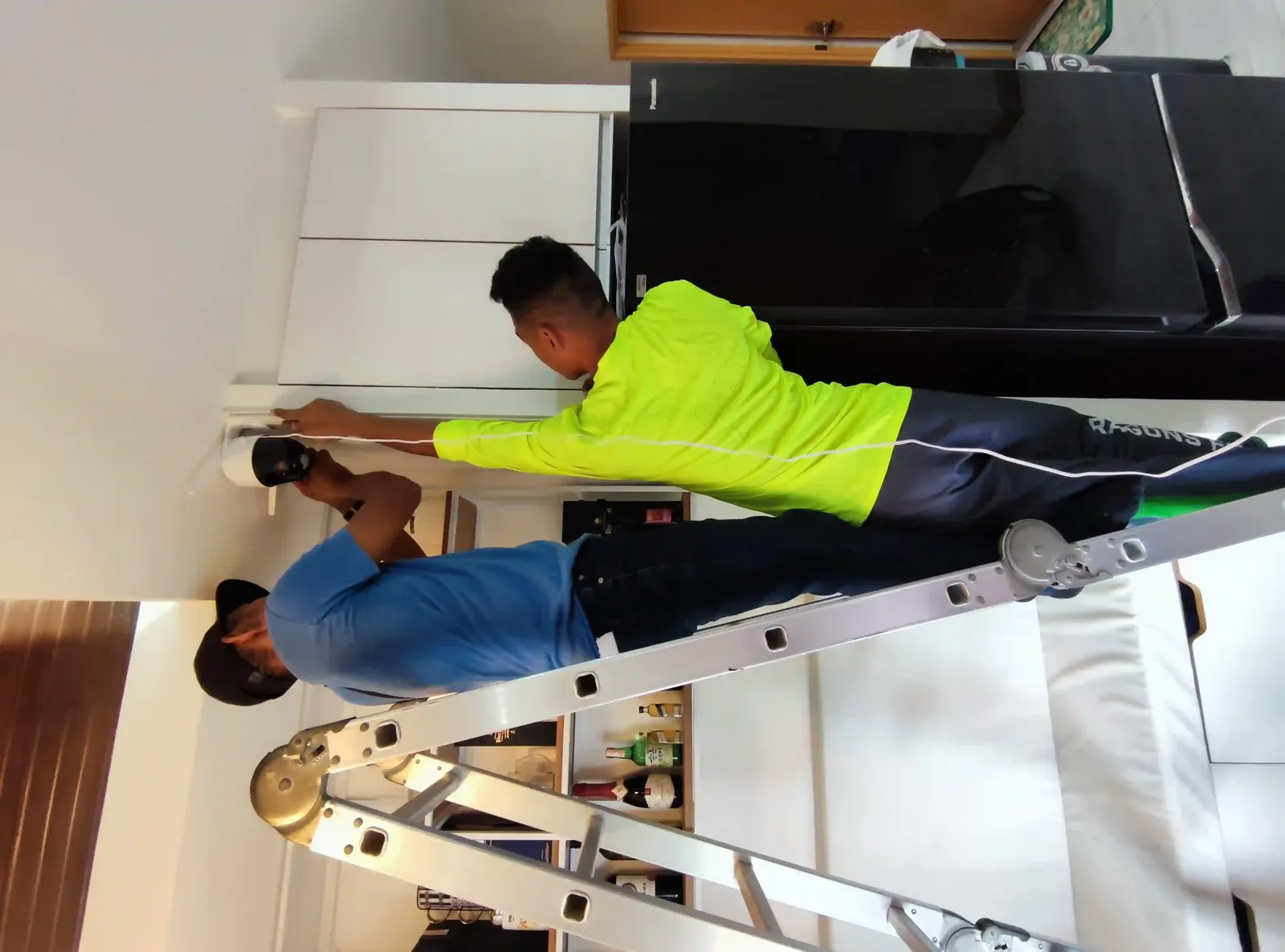 A Powerbyte installation, photographed as the work happened.