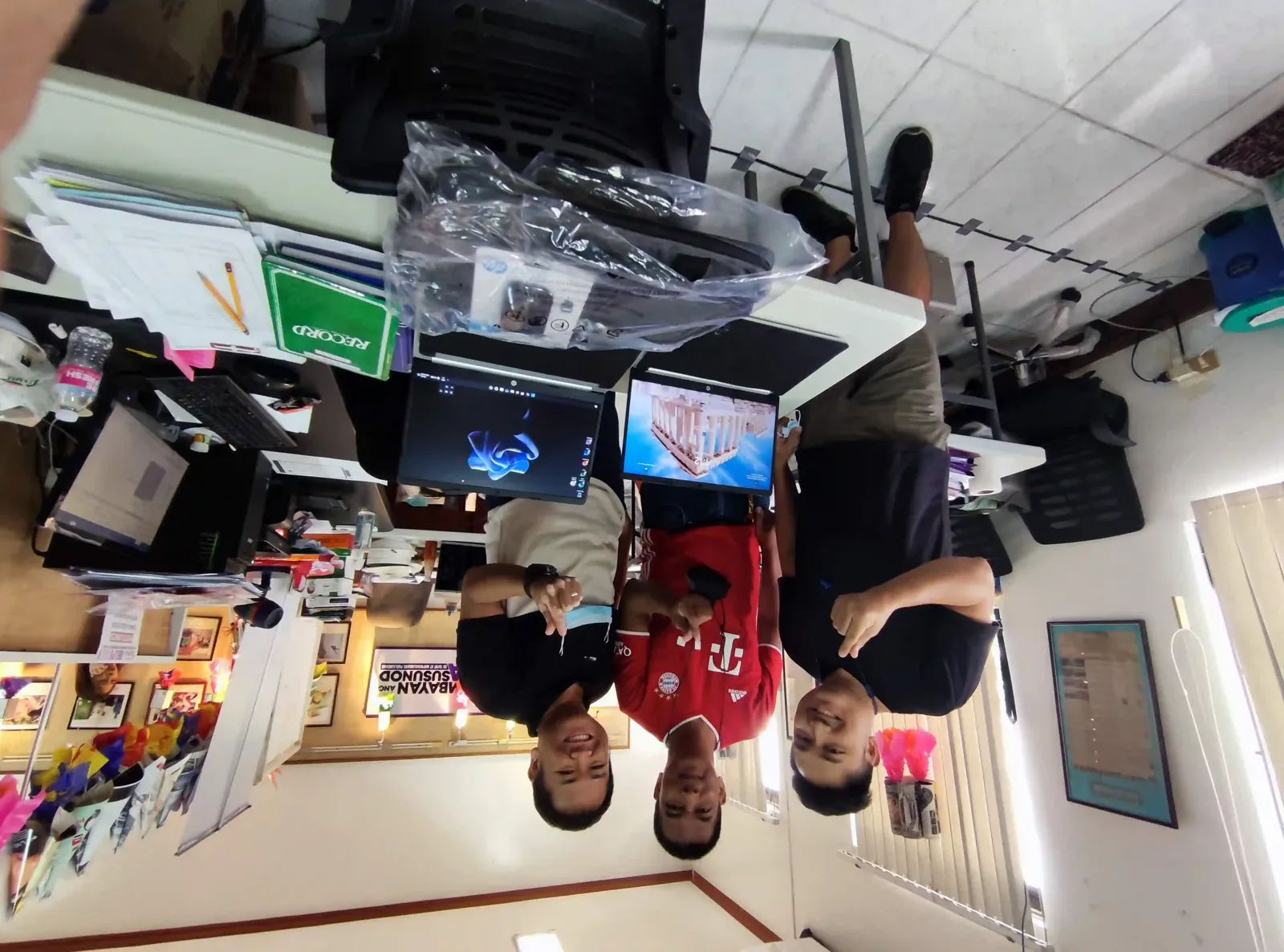 Candid on-site photo of the Powerbyte team at work.